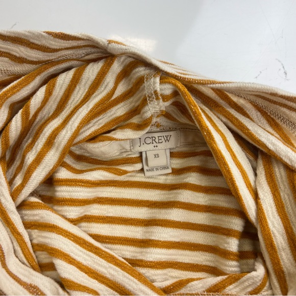 J.Crew women’s yellow and white neck long sleeve shirt XS m119-35 - Picture 2 of 3